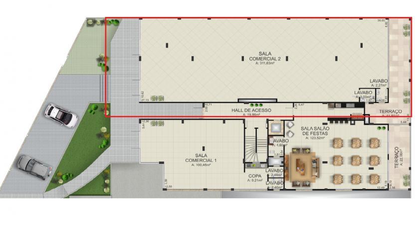 Sala Comercial Residencial Maceio